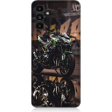 Samsung Galaxy A13 Uyumlu Motosiklet Gecesi  Desenli Silikon Kılıf