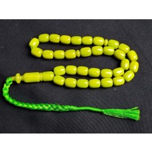 8*11 mm Örme Ip Püsküllü Katalin Tesbih ( Turkuaz Renk )