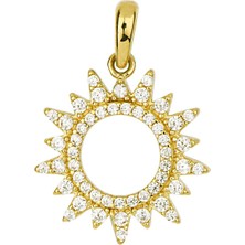 goldkupe 14 Ayar Altın Güneş Kolye Ucu 1,25 gr