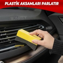 Wonkey - Oto Lastik Parlatıcı Sünger 2'li Paket, U Şeklinde Eğimli Araba Lastiği Parlatıcı Sünger, Araç Lastik ve Plastik Parlatma Uygulama Süngeri