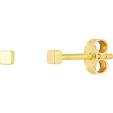 goldkupe 14 Ayar Minik Küp Altın Küpe 0,52 gr