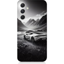 Samsung Galaxy A24 Uyumlu Dağ Yolunda Araba  Desenli Silikon Kılıf