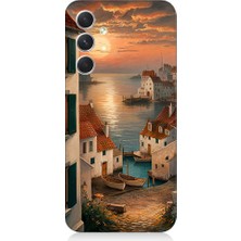 Samsung Galaxy A24 Uyumlu Sahil Evleri  Desenli Silikon Kılıf