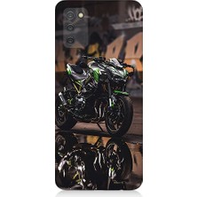 Samsung Galaxy A02S Uyumlu Motosiklet Gecesi  Desenli Silikon Kılıf