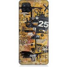 Samsung Galaxy A12 Uyumlu Karma Grafik  Desenli Silikon Kılıf