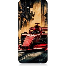 Teknomeg Samsung Galaxy A15 Uyumlu Formula Araba  Desenli Silikon Kılıf