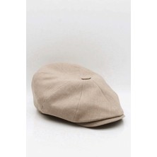 Külah İngiliz Stili Kahve Dokulu Yazlık Kasket Şapka