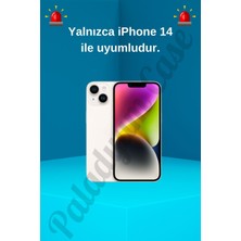 Paladyum Case iPhone 14 Uyumlu Simli Kurdeleli Şeffaf Kılıf