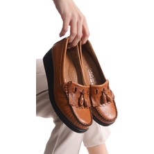 Artı Artı Ayakkabı ARTI-ARTI001-7475-501-PSK   Deri Günlük Ortopedik  Kadın Bağsız Taba Roc Ayakkabı