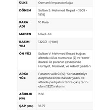 Deren Pecunia Osmanlı Imp. 1327/4 10 Para Ççt