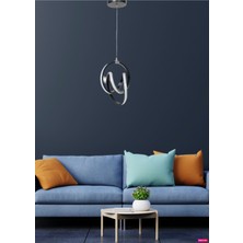 Nefiz Home Siyah Modern Sarkıt LED Avize Beyaz Işık Salon Mutfak Oda Hol Ledli Avize