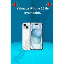 Paladyum Case iPhone 15 Uyumlu Simli Kurdeleli Şeffaf Kılıf