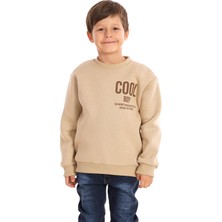 Cool Boy Baskılı Vizon Renk Erkek Çocuk  Sweat