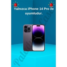 Paladyum Case iPhone 14 Pro Uyumlu Simli Kurdeleli Şeffaf Kılıf