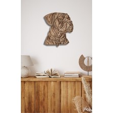 Aluradeco İnanılmaz 3D Görünümlü Ahşap Dört Katmanlı Boksör Köpeği Portresi 32 x 38  cm