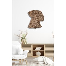 Aluradeco İnanılmaz 3D Görünümlü Ahşap Dört Katmanlı Boksör Köpeği Portresi 32 x 38  cm