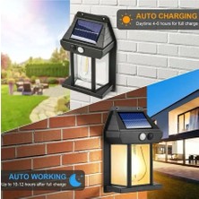 2 Li Duvar Tipi Ampul Model Suya Dayanıklı Harekete Duyarlı Güneş Enerjili Solar Dış Mekan Bahçe Lambası