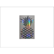 Meristeed Sticker Ananas Model Hologram Renk Araç, Cam, Prüzsüz Yüzeyler