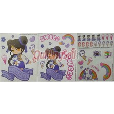Quilling Çocuk Yağmurluğu, Sticker Çıkartma Yapıştırmalı, Sırt Çanta Korumalı Renk Seçenekli, Eva, Cepli, Kokusuz
