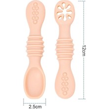 Cai Cai 1 2'li Paket Sevimli Bebek Öğrenme Kaşığı Sofra Seti Gıda Sınıfı Yapışkan Kaşık Çocuk Eğitim Besleme (Yurt Dışından)