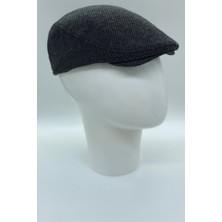 BE Hoope Erkek Kışlık Flat Cap Desenli Yünlü London Kasket Şapka