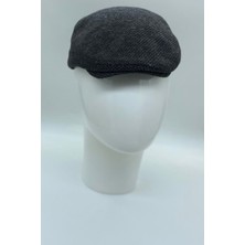 BE Hoope Erkek Kışlık Flat Cap Desenli Yünlü London Kasket Şapka