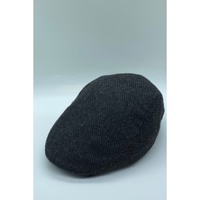 BE Hoope Erkek Kışlık Flat Cap Desenli Yünlü London Kasket Şapka