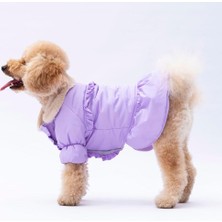 Pawstar Lila Elizabeth Polarlı Su Geçirmez Küçük Irk Köpek Yağmurluğu