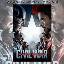 Callwood Captain America Civil War/Kaptan America Iç Savaş Film PosteriBaskı