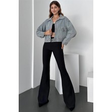 Fav Style Kadın Oversize Çift Cepli Kot Ceket