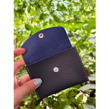 Pinkylola Design Pinkylola Design- Rich Model Lacivert Flotter Baskılı Kalın Suni Deri Çoklu Kartlık Cüzdan Bolluk Bereket Cüzdan