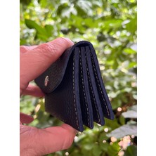 Pinkylola Design Pinkylola Design- Rich Model Lacivert Flotter Baskılı Kalın Suni Deri Çoklu Kartlık Cüzdan Bolluk Bereket Cüzdan