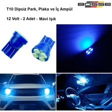 Bosse Park Ampülü Plaka ve Iç Tavan Ampul T10 Dipsiz Mavi 12 Volt Bosse Forza Serisi 2li