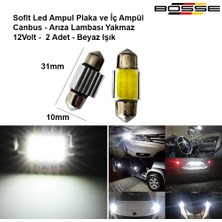 Bosse Sofit Ampül Plaka ve Iç Tavan Ampul Sofit LED Canbus 31 mm Kısa Japon Tip 12 Volt Bosse Aem 2li