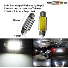 Bosse Sofit Ampül Plaka ve Iç Tavan Ampul Sofit LED Canbus 39 mm Uzun Tip 12 Volt Bosse Aem Serisi 2li