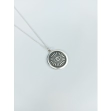 Ricco Jewellery 14 K Gold Kaplama 925 Ayar Gümüş Tasarım Göz Kolye