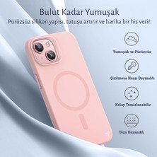 Trihed iPhone 15 Uyumlu Turuncu Renkli Silikon Dear Deer Christmas Koleksiyonu Telefon Kılıfı