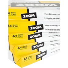 Zoom A4 Fotokopi Kağıdı 80 gr - 1 Paket (500 Adet) Zoom - Yüksek Kalite ve Kesintisiz Yazdırma