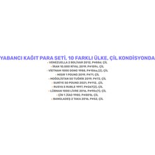 3Alp Koleksiyon Yabancı Kağıt Para Seti, 10 Farklı Ülke, Çil Kondisyonda, Eski Yabancı Kağıt Para