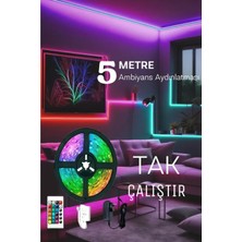 Neo Vista Rgb Şerit LED Seti 5 Metre Rgb LED 96 Renk + Trafo + Rgb Uzaktan Kumanda