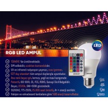 Neo Vista 9W Rgb LED Ampul Renk Değiştiren Uzaktan Kumandalı Dim Edilebilir