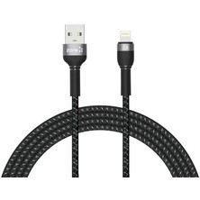 ENSUENO Siyah Shira Serisi Lightning USB Kablo 2 Metre-Zore