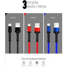 ENSUENO Kırmızı LS63 Micro USB Kablo