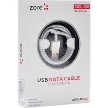 ENSUENO Beyaz Ocl-02 Lightning USB Kablo-Zore