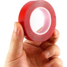 Elser Ticaret 2 Metre Güçlü Yapışkanlı Çift Taraflı Slikon Pratik Şeffaf Bant