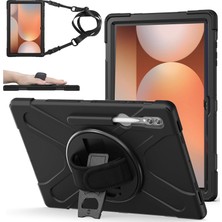 CepLab Samsung Galaxy S10 Ultra SM-X920/SM-X-926 14.6" Kılıf Ultra Koruma Zırh Askılı Silikon Tablet Kılıfı