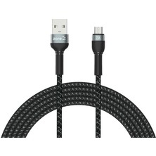 ENSUENO Siyah Shira Serisi Micro USB Kablo 3 Metre-Zore