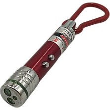 Elser Ticaret 3 Fonksiyonlu Kırmızı Beyaz Işıklı LED Lazer Kedi Köpek Oyuncak Anahtarlık
