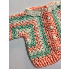 Trend Yün Evi El Örgüsü Bebek Hırkası (1 Yaş) ( EN:26CM-BOY:27CM)