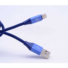 ENSUENO Kahverengi Metal Uçlu Lightning USB Kablo-Zore